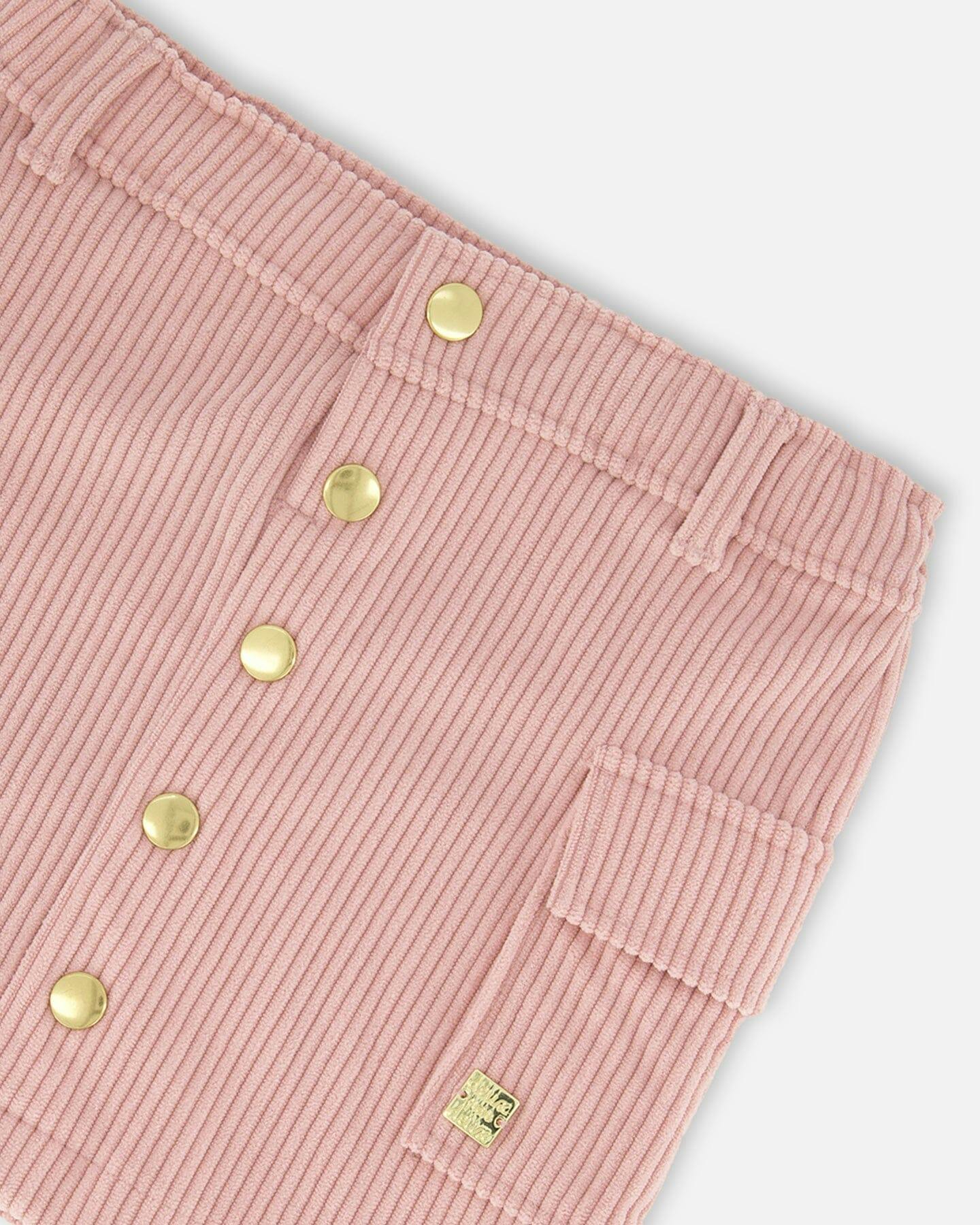 Corduroy Skirt with Cargo Pockets