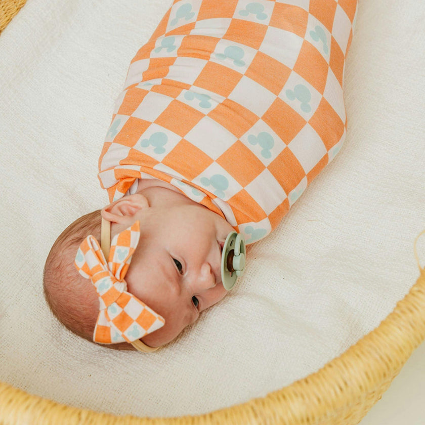 Classic Baby Bow - Mickey Mouse Check