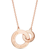 Personalized Intertwined Necklace, 18k Rose Gold Plated