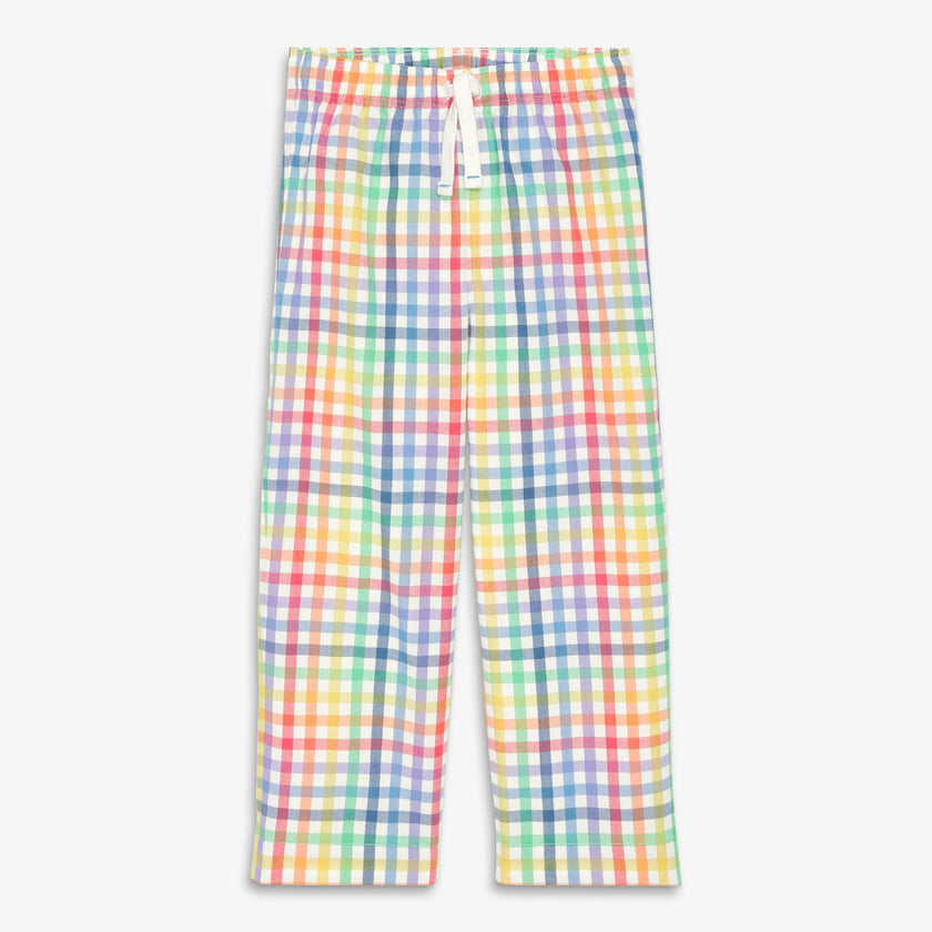 Clearance kids PJ pant in rainbow plaid