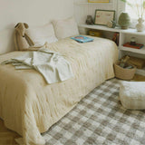 Knitted Blanket Tiles Blue Sage