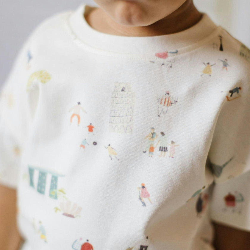 Dropped Shoulder T-Shirt, Multi