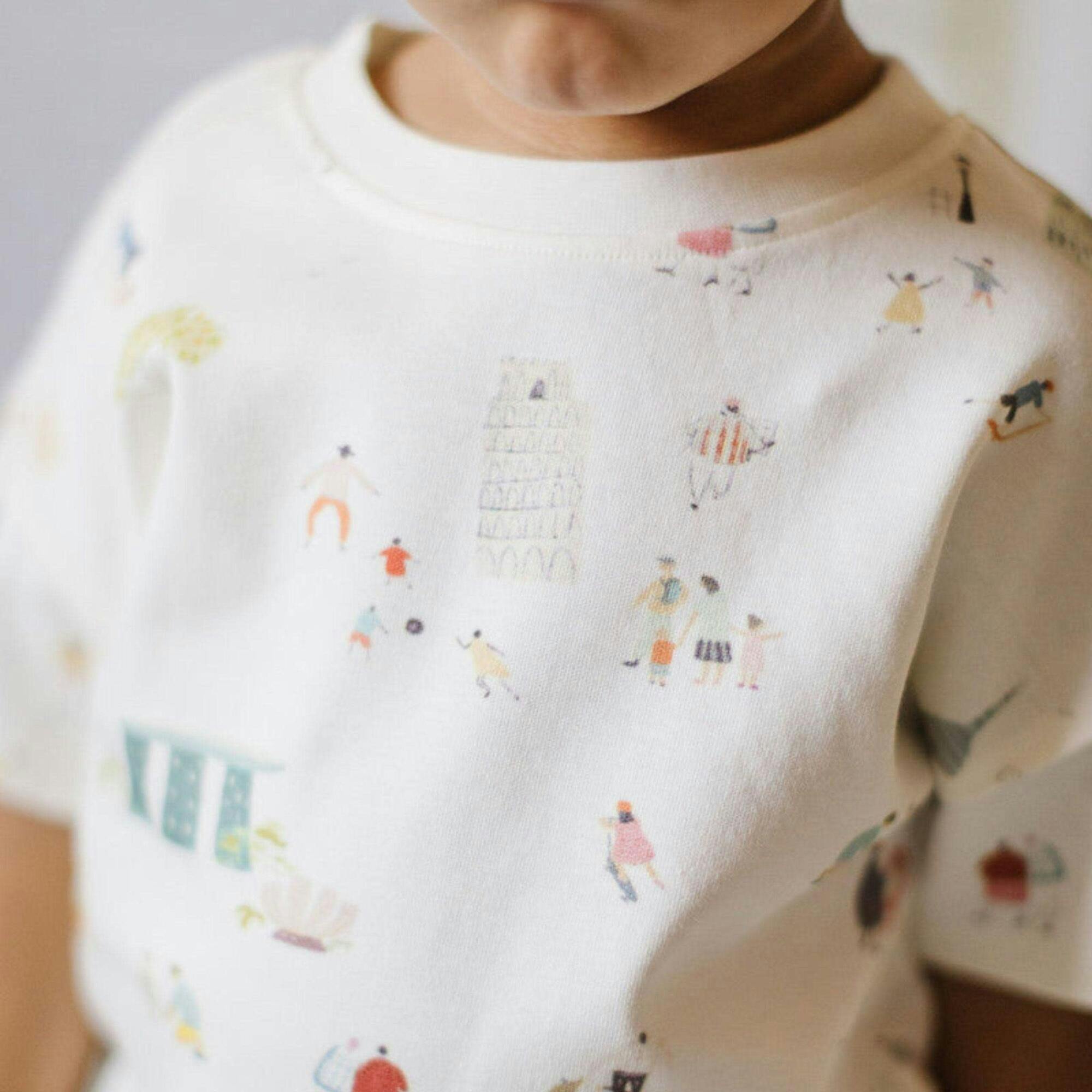 Dropped Shoulder T-Shirt, Multi