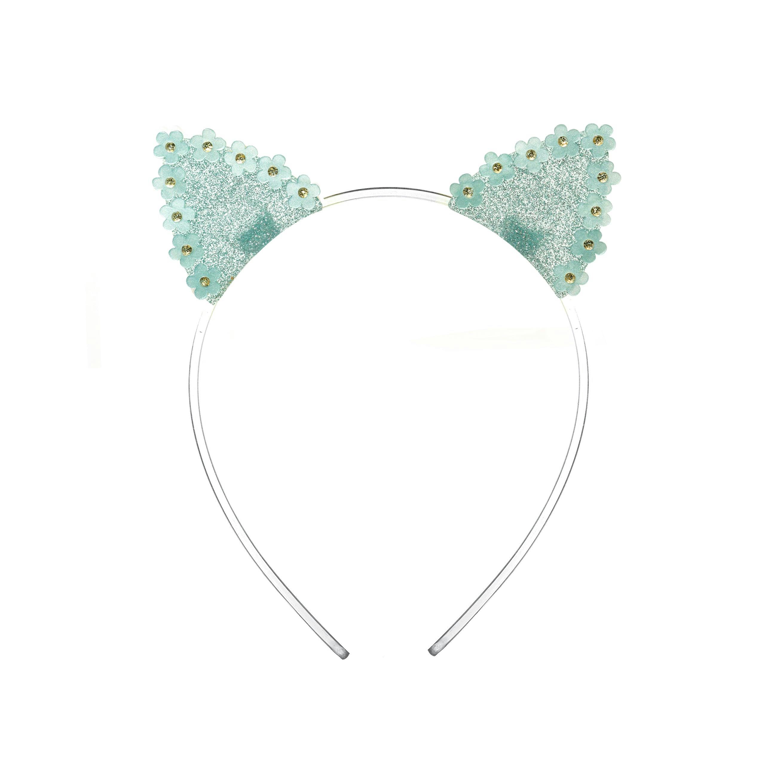 Daisy Cat Ears Glitter Gold Headband