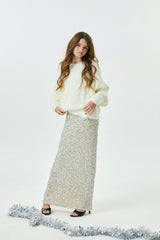 Delfina Long Sequin Skirt