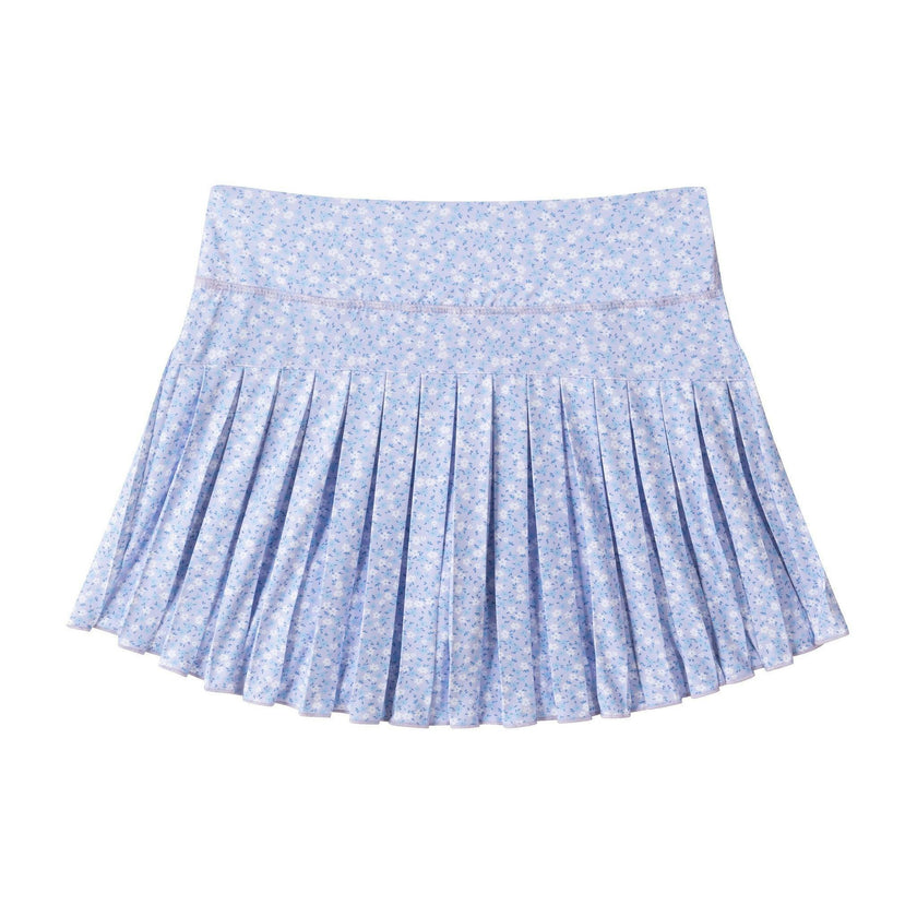 Tween Girls Printed Pleated Skort | Purple Floral
