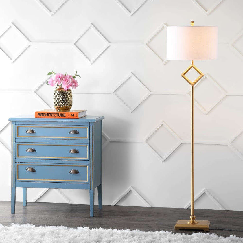 Juno 62.5" Transitional Glam Metal LED Floor Lamp