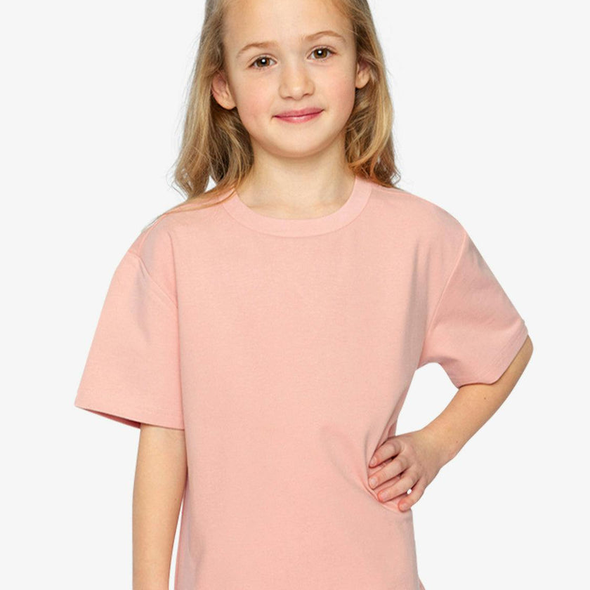 Heavy Jersey Wide Short Sleeve T-Shirt Pink