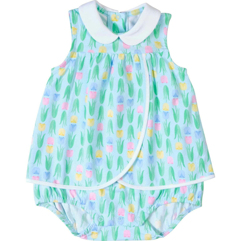 Printed Knit Tulip Romper