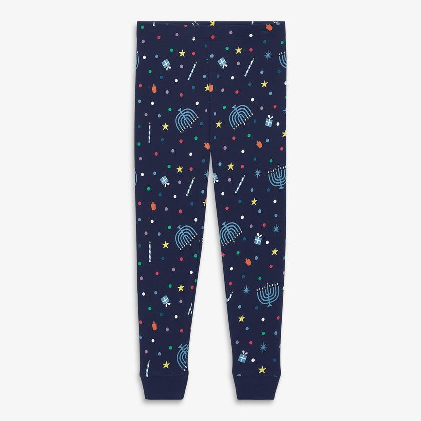 Kids organic PJ pant in rainbow of lights