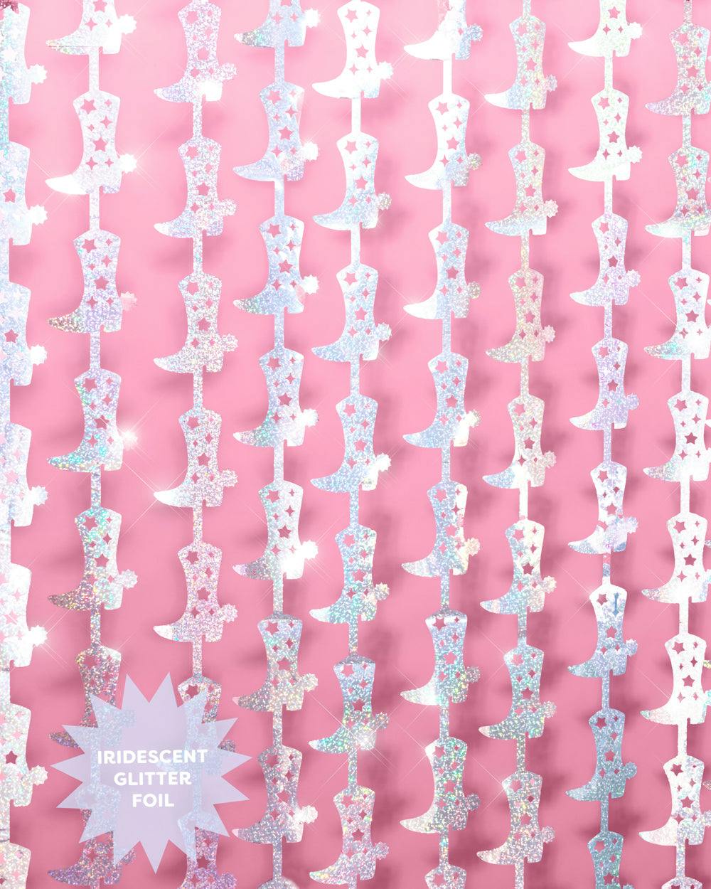 Hoedown Curtain - iridescent foil curtain