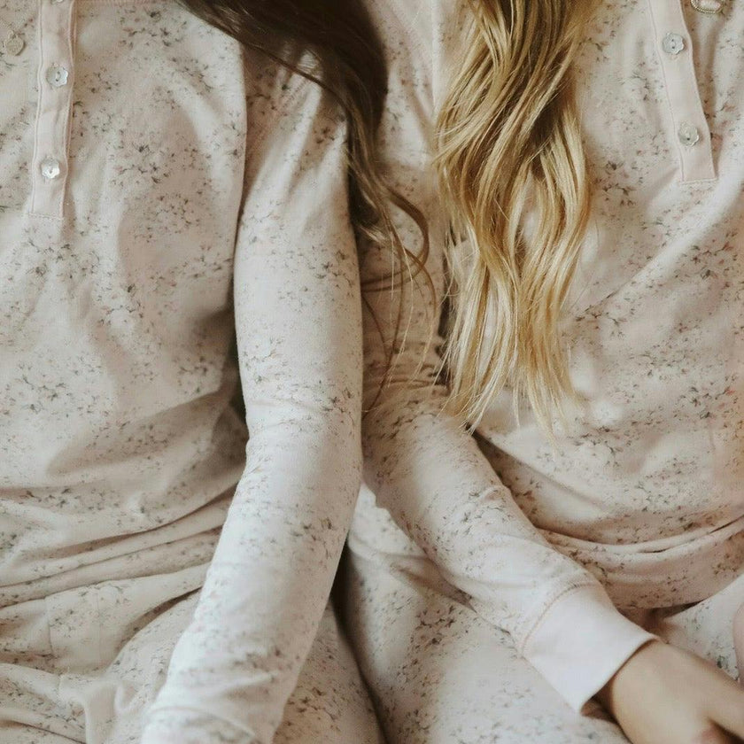 Pajamas - Mini Roses Pink