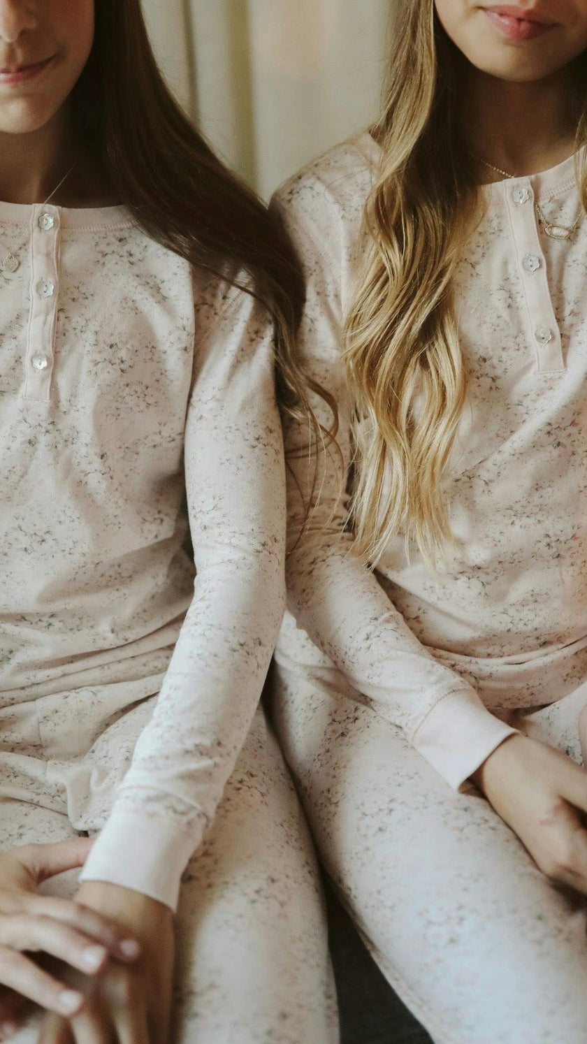 Pajamas - Mini Roses Pink
