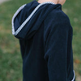 Unisex French Terry Hooded Coverup, Navy