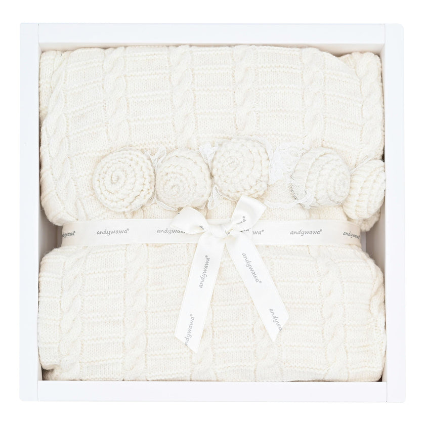 Ecru Knitted Blanket