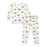 Love Trucks White Bamboo Kids Pajamas