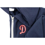 Hooded Zip-up Sweatshirt Retro Initial