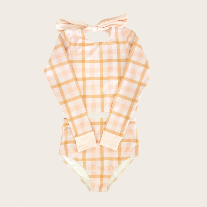 Sunkissed Plaid Two Piece Long Sleeve