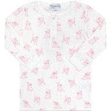 Pink Puppy Love Print Pajamas