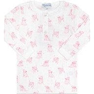 Pink Puppy Love Print Pajamas