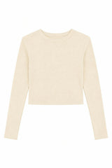 Bea Champagne Ribbed Long Sleeve