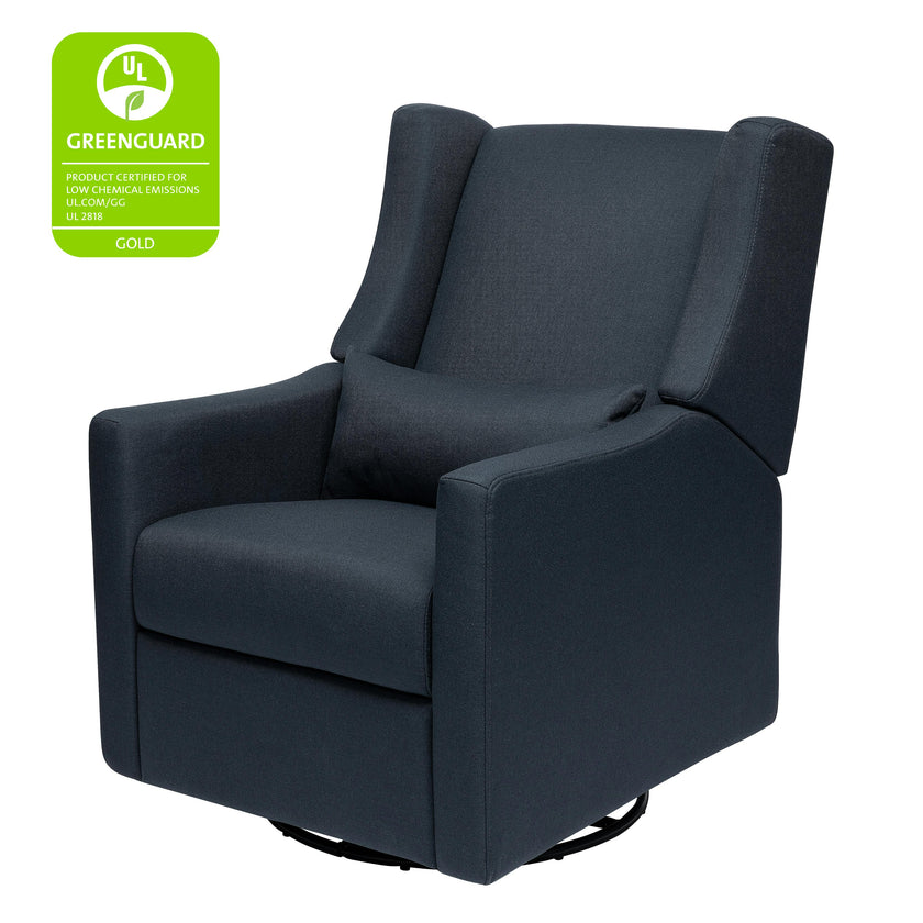 Kiwi Electronic Recliner and Swivel Glider with USB port in Performance Navy Eco-Twill