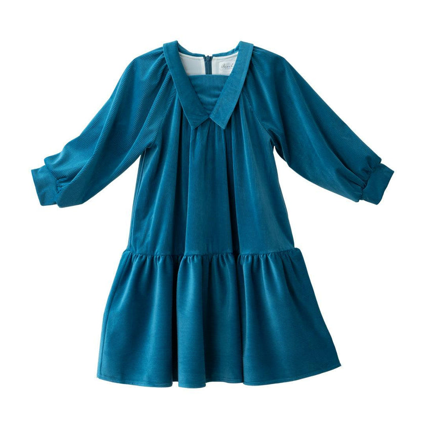Isla dress (blue-sapphire velvet)