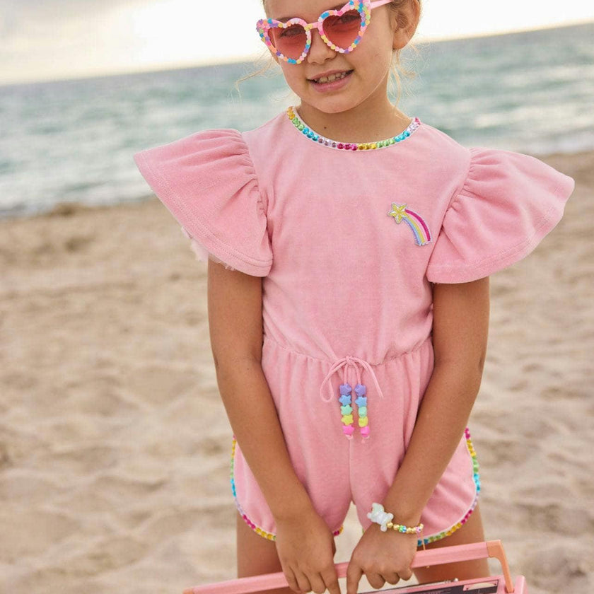Velour Rainbow Gems Romper