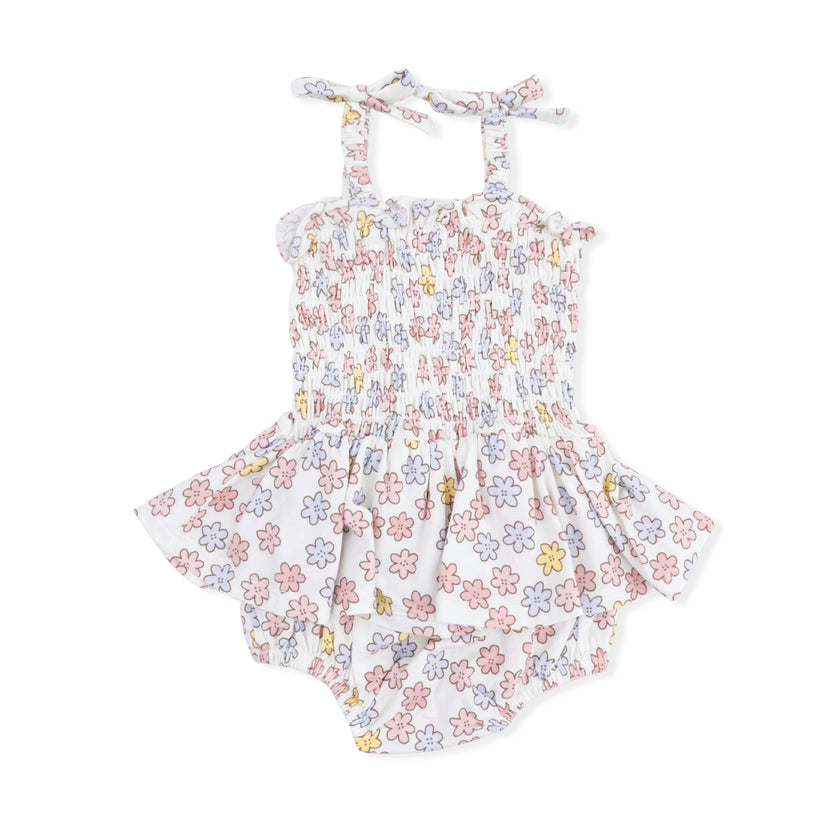 Sarah Floral - Smocked Bubble with Skirt