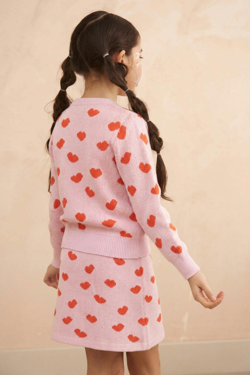 Love Hearts Jumper | Bubble Gum