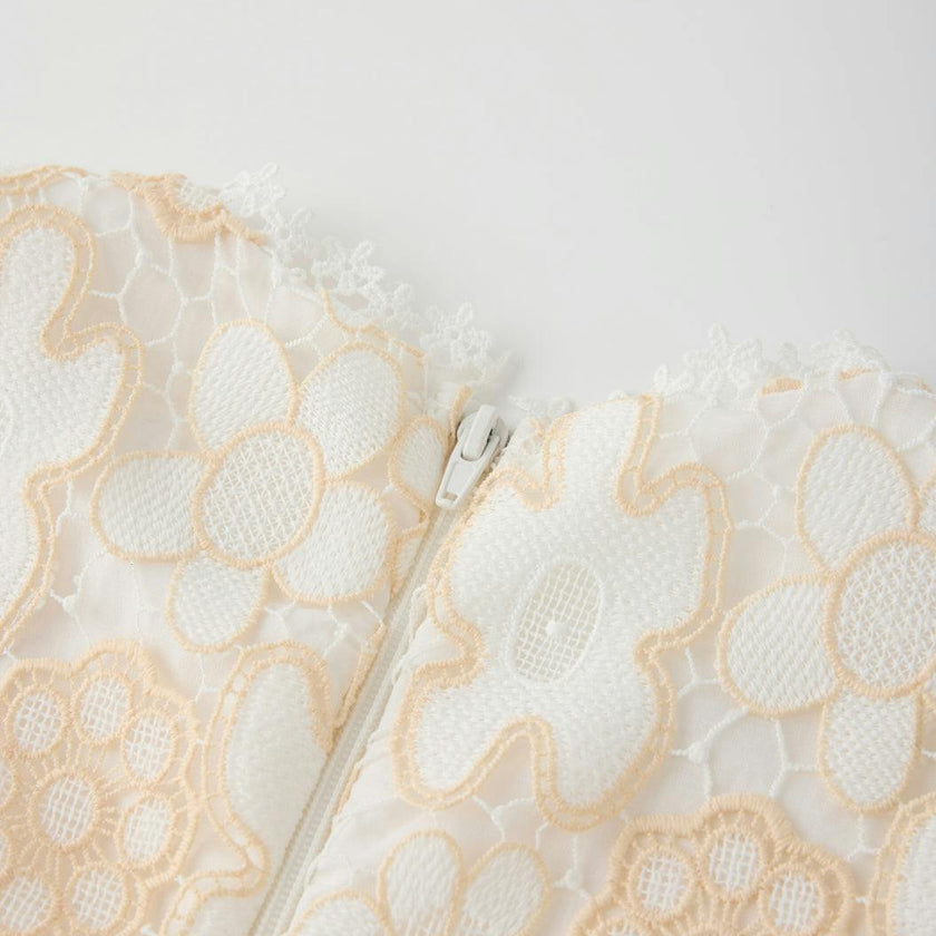 Haley Embroidered Frill Maxi Dress