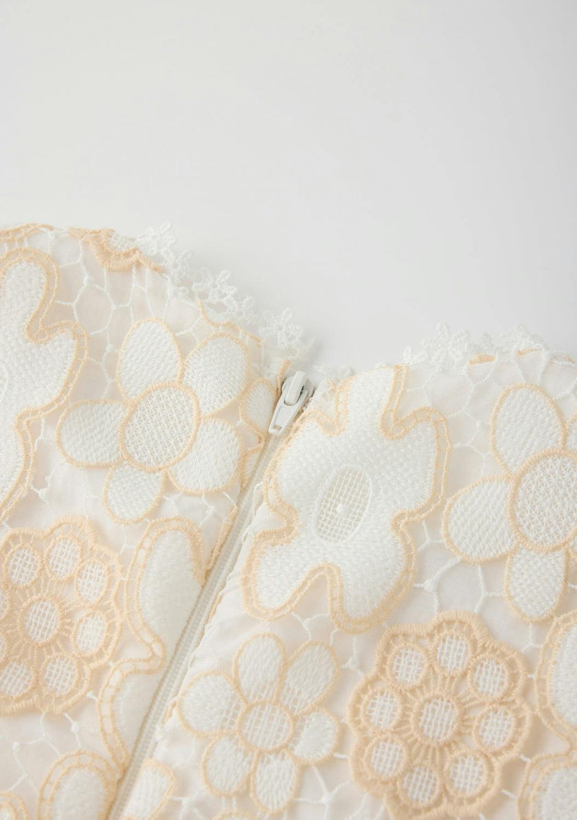Haley Embroidered Frill Maxi Dress