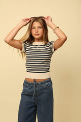 Vintage Drawstring Soft Denim Wide Leg Pant