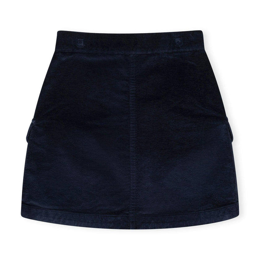 Organic Corduroy Button Front Skirt