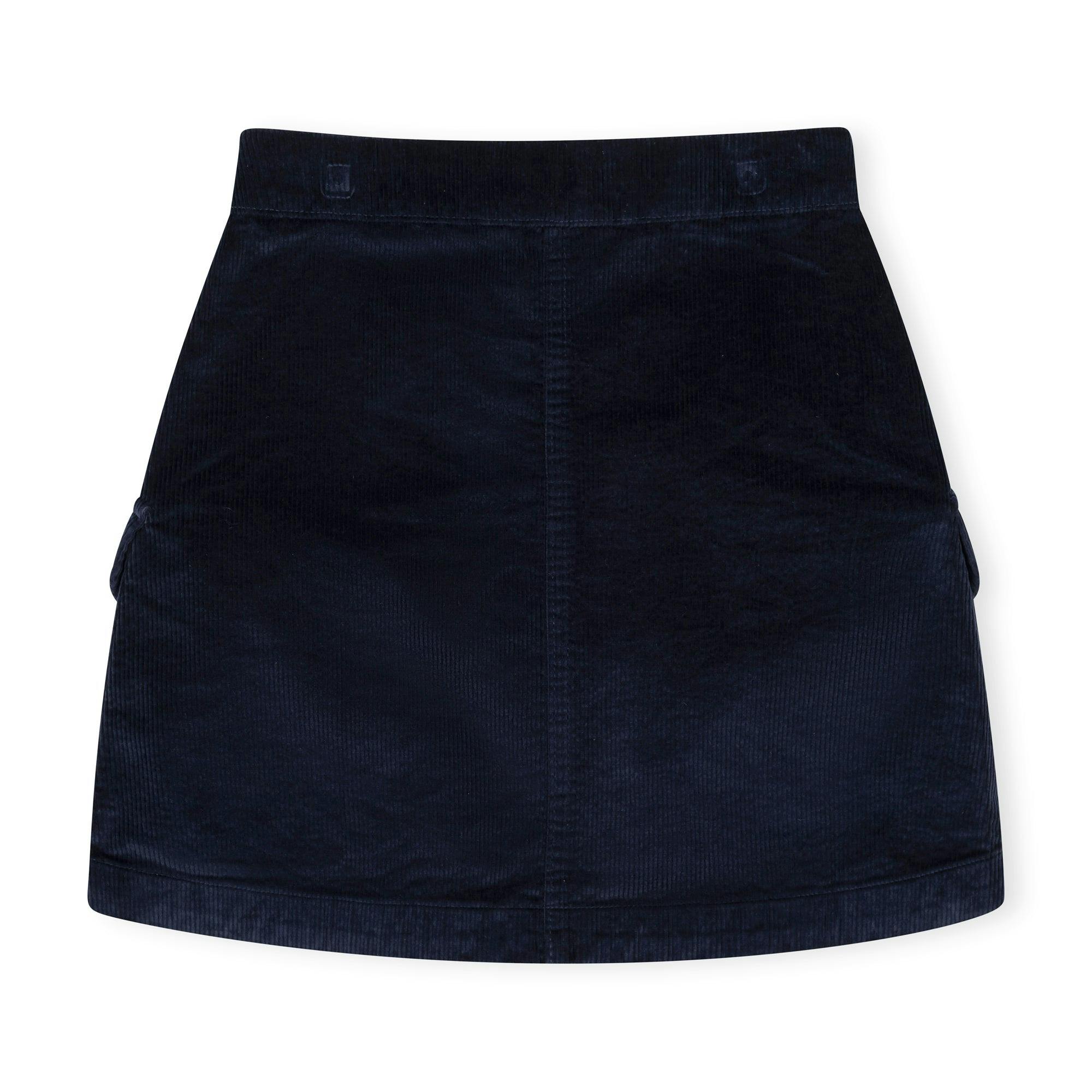 Organic Corduroy Button Front Skirt