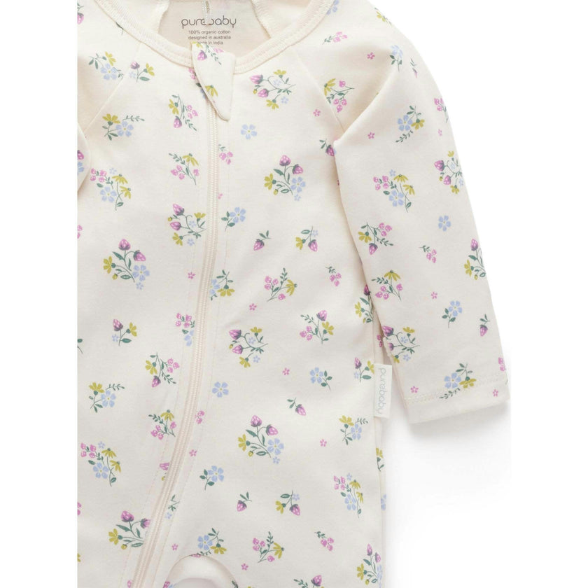 Printed Zip Growsuit Pack Cherry Blossom Print