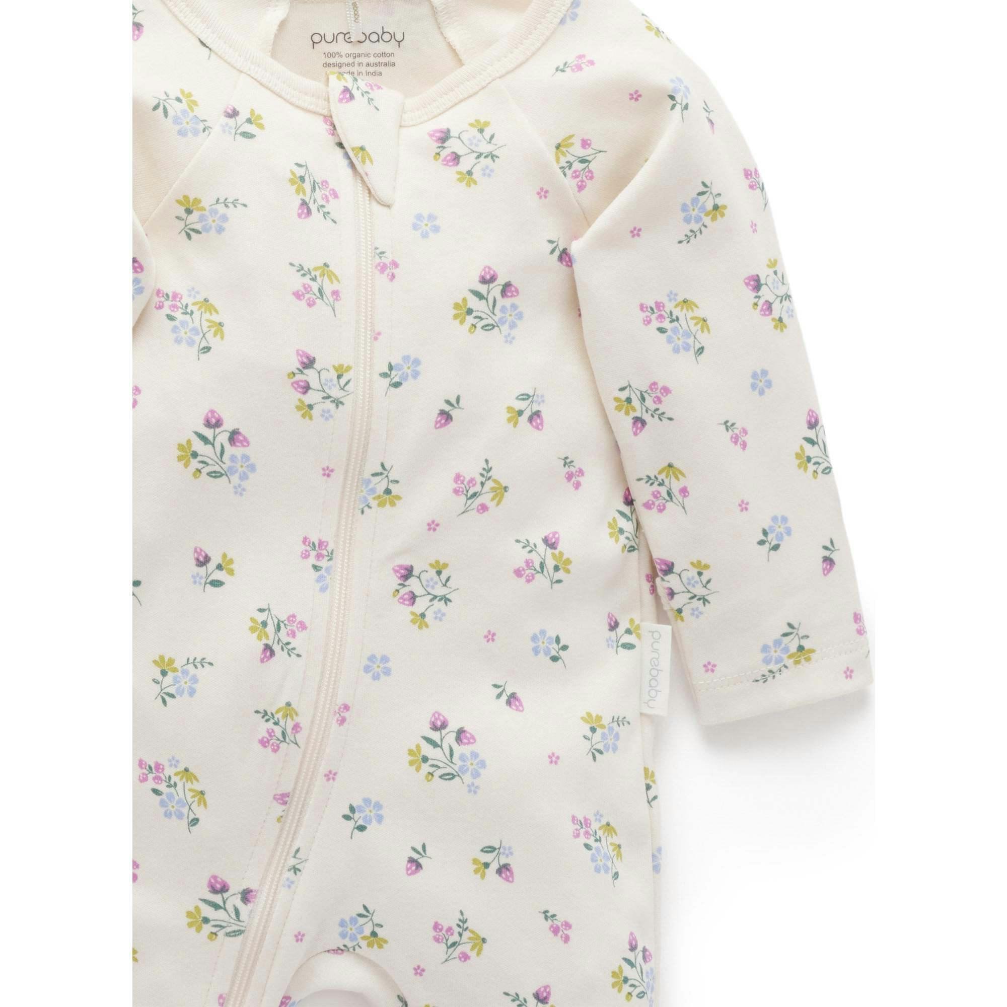 Printed Zip Growsuit Pack Cherry Blossom Print