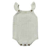 Baby Girl Knit Sweater Bodysuit in Cream