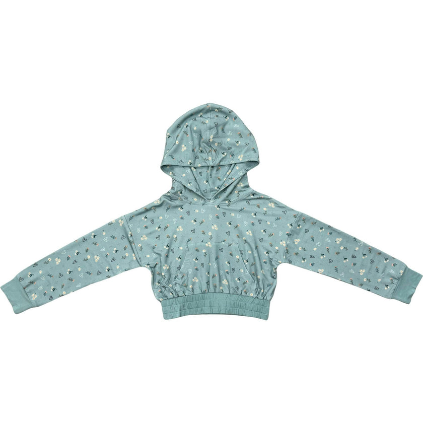 Girl's Hoodie Pullover Heart Twinkle Floral