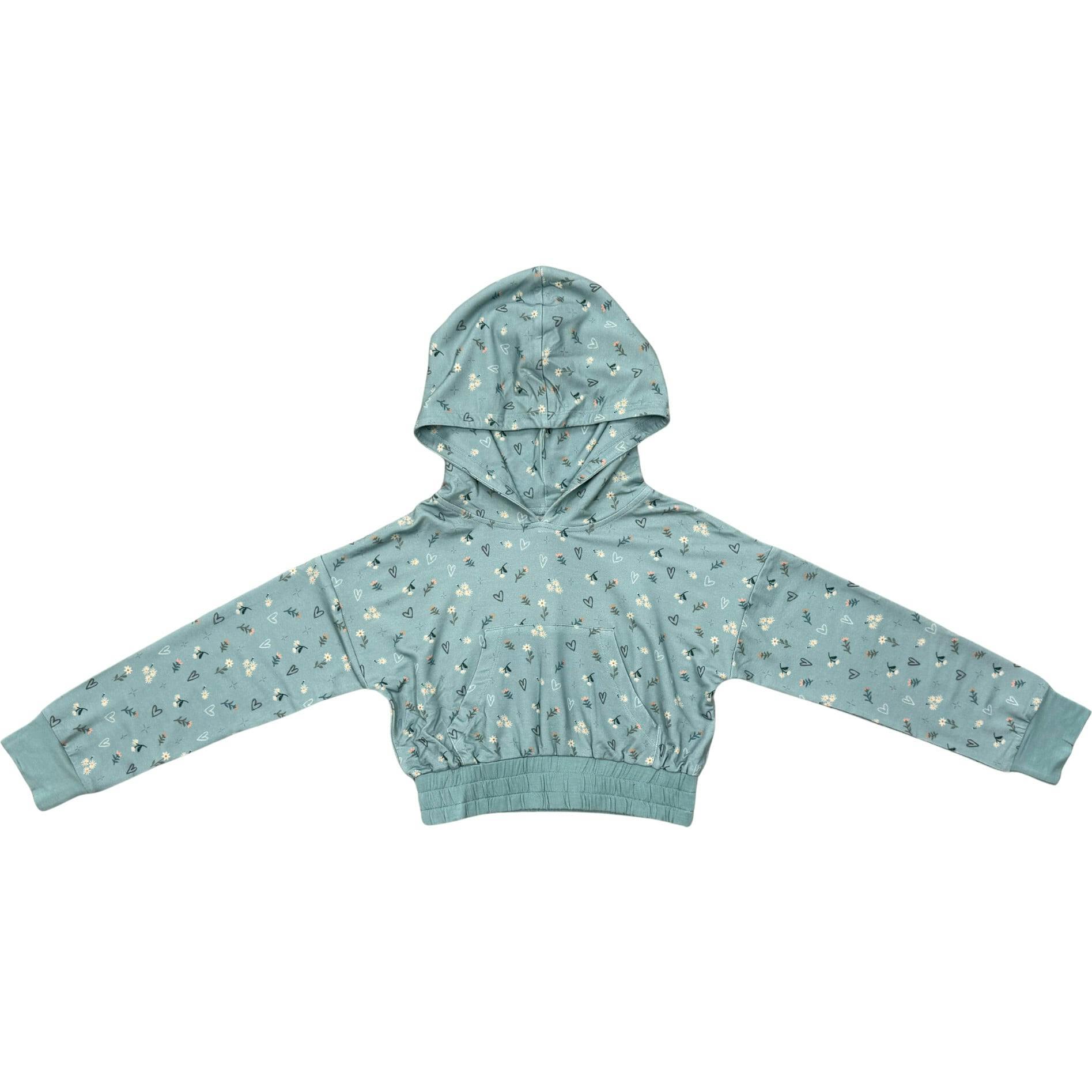 Girl's Hoodie Pullover Heart Twinkle Floral