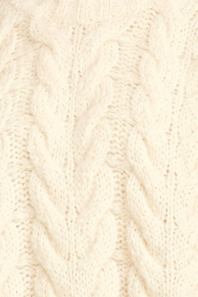 Salida Cable Turtleneck in Alabaster