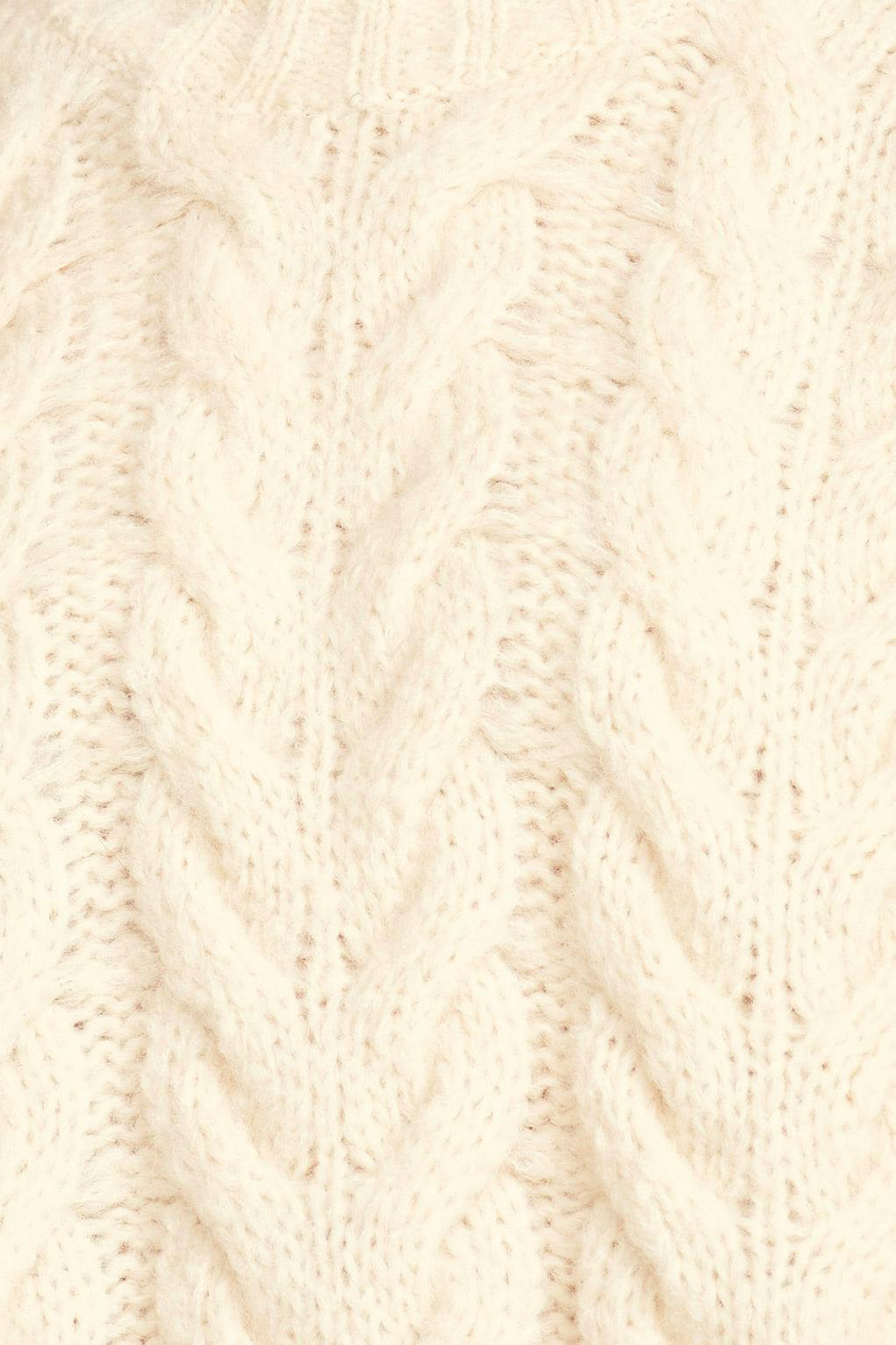 Salida Cable Turtleneck in Alabaster