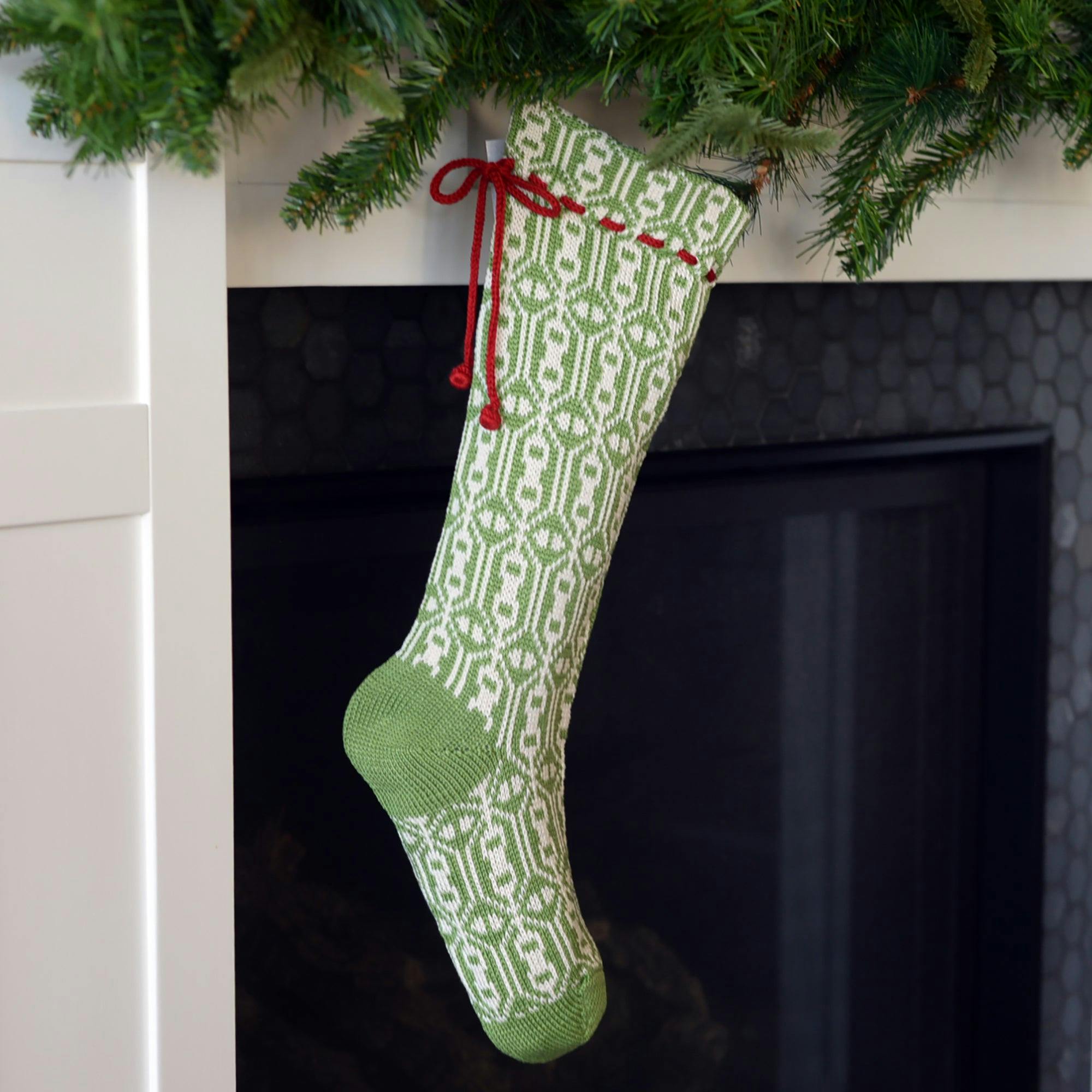 Green Patterned Stocking