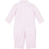 Baby's Twill Classic Romper in Pink Gingham