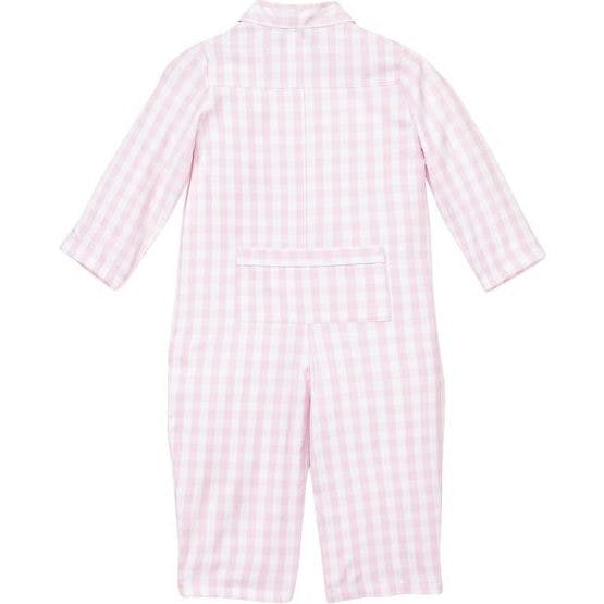 Baby's Twill Classic Romper in Pink Gingham