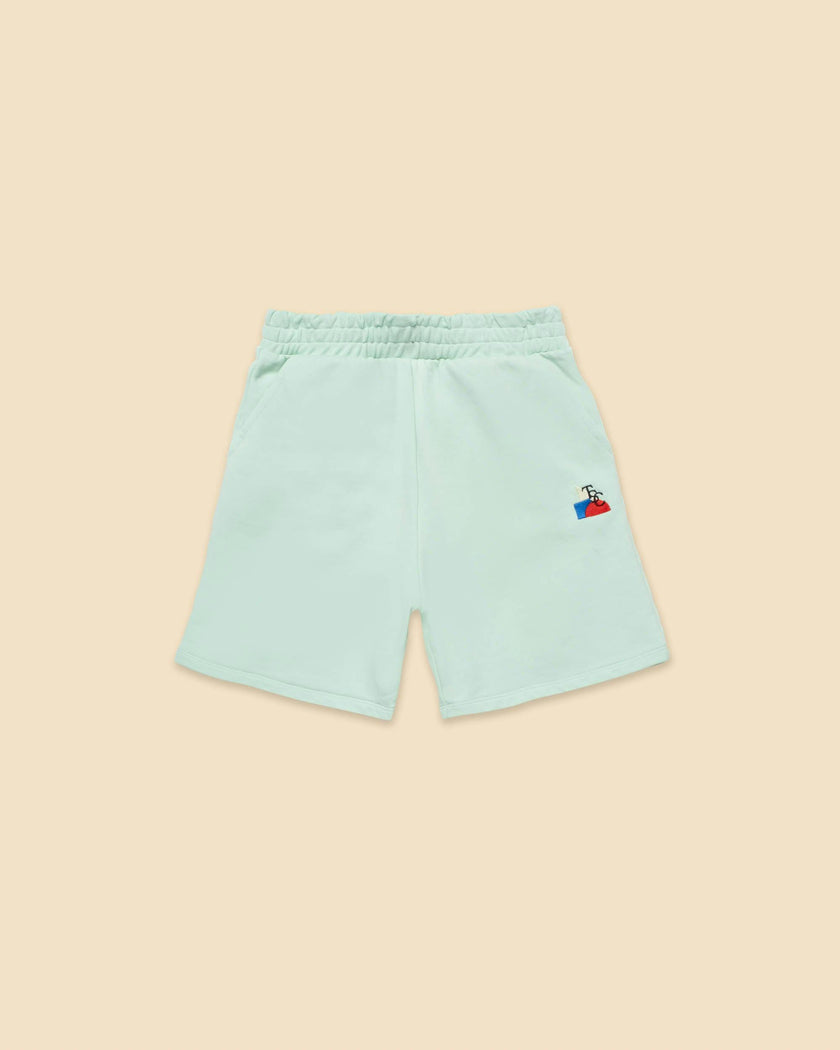 Organic Weekend Shorts in Frosty Jade
