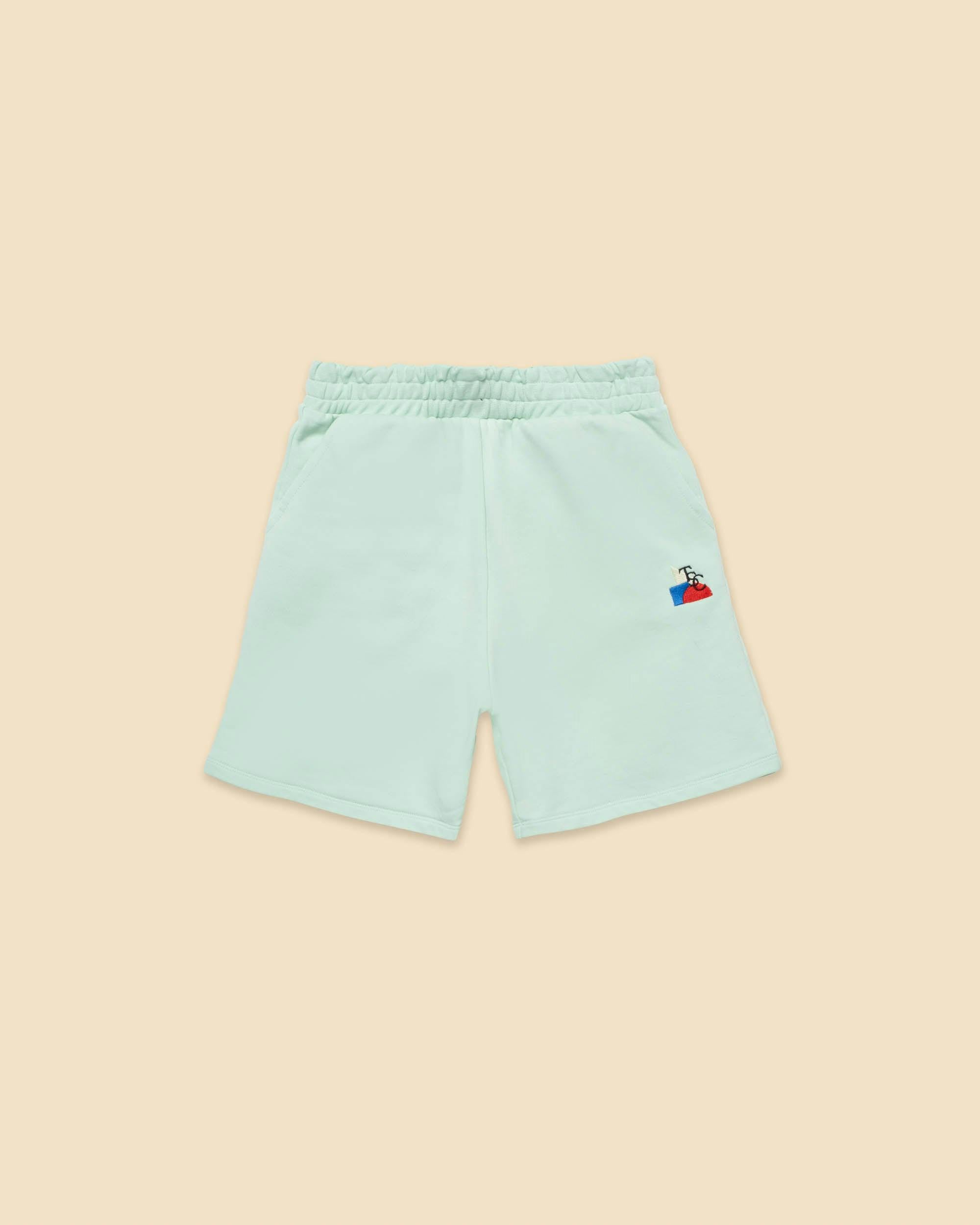Organic Weekend Shorts in Frosty Jade