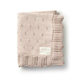 Scalloped Pointelle Blanket - Rice