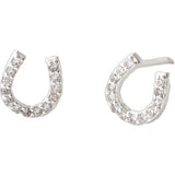 Horseshoe Crystal Stud Earrings