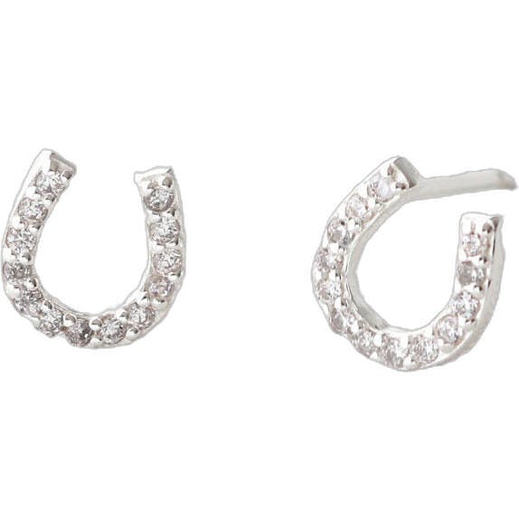 Horseshoe Crystal Stud Earrings